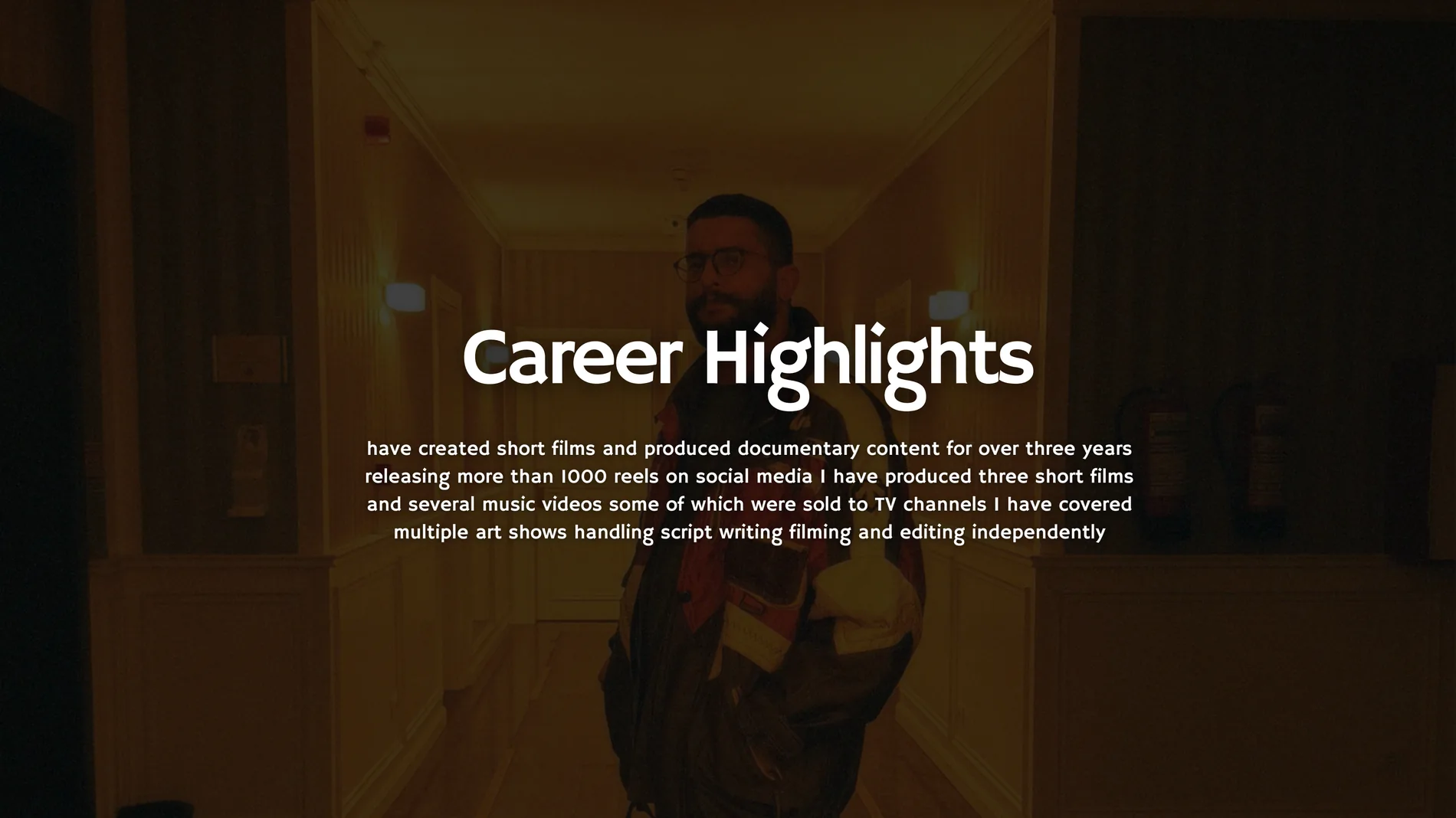 Career highlights slide